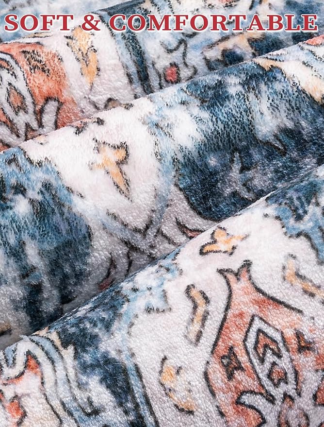 SERISSA 2x5 Washable Non Slip Boho Runner Rug - Image 5