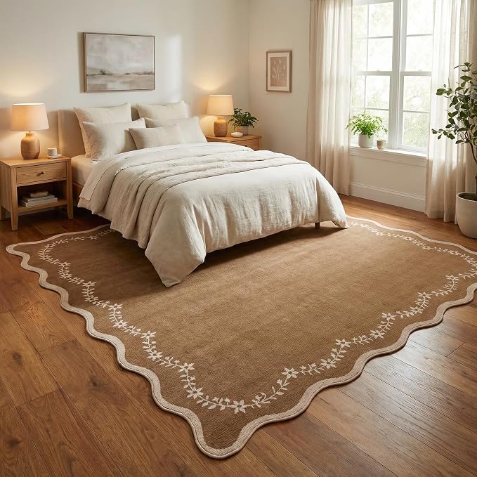 GarveeHome 6x9 Scalloped Area Rug Soft Washable Rug - Image 2