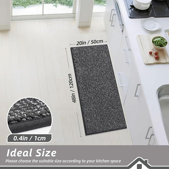 BEQHAUSE Kitchen Runner Rugs 20"x48", Kitchen Mats - Image 2