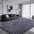 Gray Rabbit Plush Rug 6'x9', Fluffy Shaggy Area Rug by CHOVY