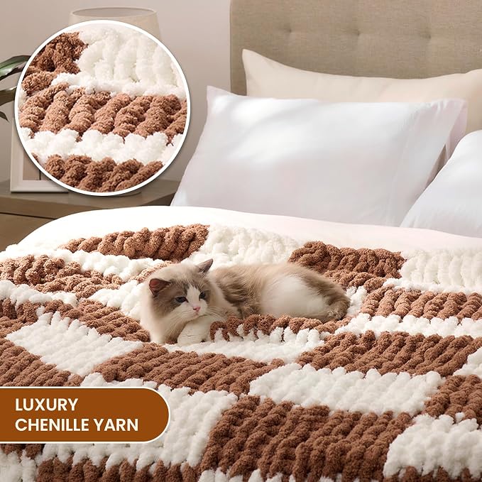 L'AGRATY Chunky Knit Throw Blanket - Image 3