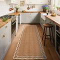 GarveeHome 2.5x8 Scalloped Washable Runner Rug Non Slip Hallway Kitchen Rug | by GarveeHome