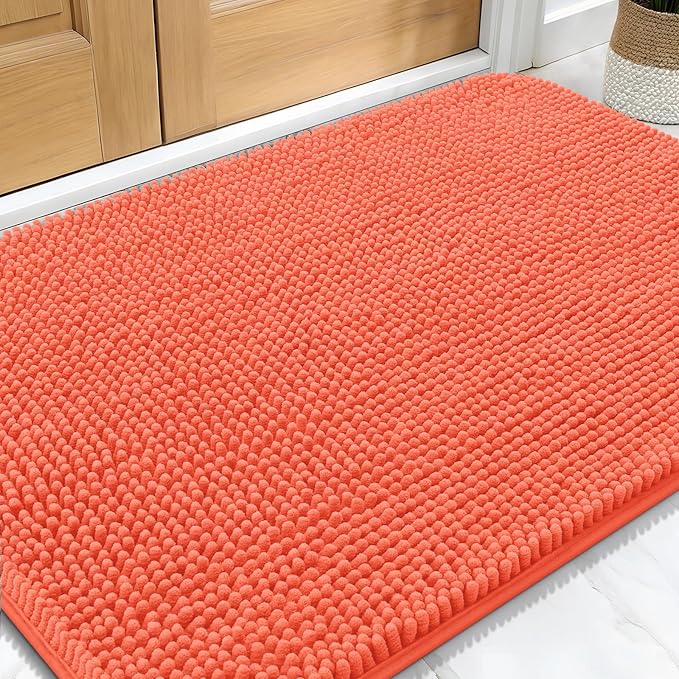 OLANLY Dog Door Mat for Muddy Paws 32x20, Super Absorbent Chenille Mud Mat | by OLANLY