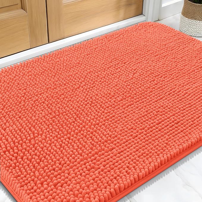OLANLY Dog Door Mat for Muddy Paws 30x20, Super Absorbent Chenille Mud Mat | by OLANLY