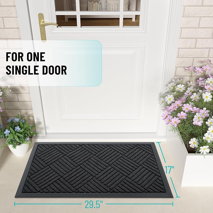 OLANLY Front Door Mat Outside Entrance, Waterproof Heavy-Duty Doormat | 29.5x17 - Image 2