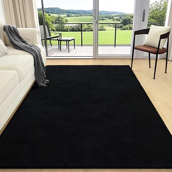 4x6 Area Rugs for Living Room Non Slip Dorm Bedroom Rug, Minimalist Washable by AROGANAREARUG