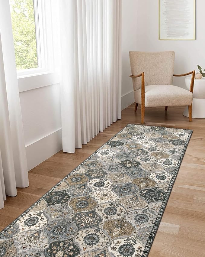 Lahome Moroccan Washable Runner Rug, 2x6 Soft Kitchen Runner Rug Non Slip | by Lahome