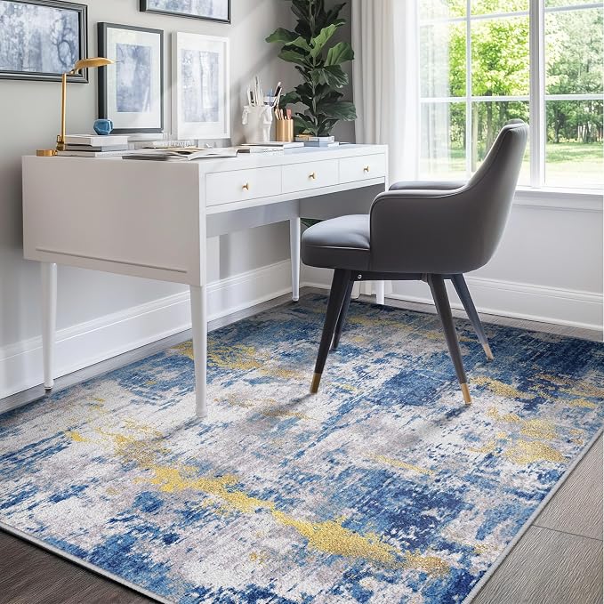 RELEANY Washable 9'x12' Abstract Area Rug - Image 7