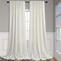 Pitalk 90 Inch Curtains 2 Panels Set Cream Ivory Curtain 72 in Wide Back Tab by Pitalk