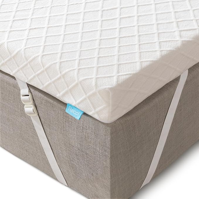 RECCI Memory Foam Mattress Topper, Pressure-Relieving Mattress Topper for Back Pain, Non-Slip Design with Removable & Washable Cover, CertiPUR-US Certified, 2 Inch Full