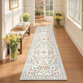 Yamaziot 2x8 Washable Hallway Runner Rug Non Slip Carpet, Colorful Beige | Soft by Yamaziot