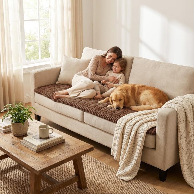 Smiry Couch Cover for Dogs, Non Slip Washable Sofa Protector for Pets | Soft - Image 6