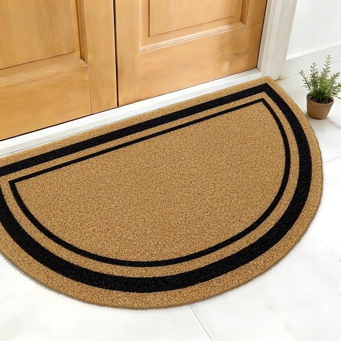 OLANLY Half Circle Front Door Mat, Low Profile Doormat, Stain and Fade Resistant - Image 2