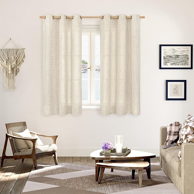 YoungsTex Linen Boho Curtains 54 Inches Length - Image 2