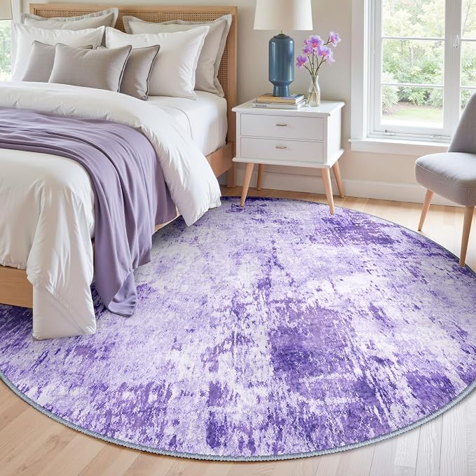 RELEANY Washable Round 8ft Area Rug by RELEANY
