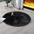linmopm Faux Fur Sheepskin Rug, 3x3 ft, Round | Shag Fluffy Fuzzy, High-Density by Limopmfauxfurproducts
