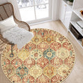 Lahome Moroccan Washable Round Area Rug, Soft Round Rugs 6ft Ultra-Thin | by Lahome