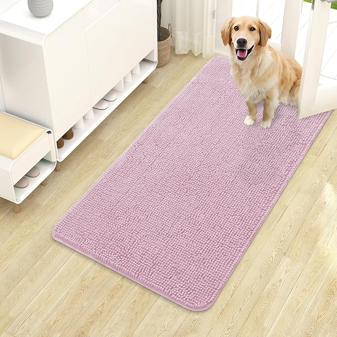 OLANLY Dog Door Mat for Muddy Paws 40x24, Super Absorbent Chenille Mud Mat | by OLANLY