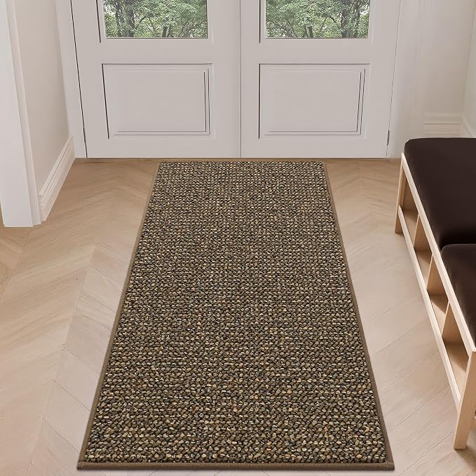BEQHAUSE Dirt Trapper Door Mat 24" x 60", Non-Slip Washable Doormats, Low by BEQHAUSE