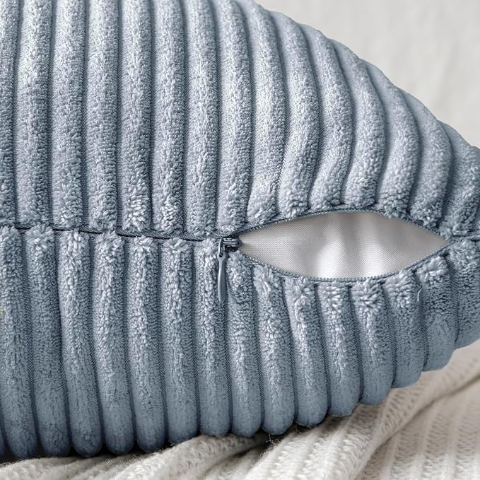 MIULEE Dusty Blue Decorative Throw Pillow Covers - Image 6