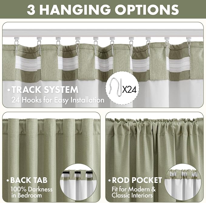 MIULEE 100% Blackout Linen Curtains - Image 5