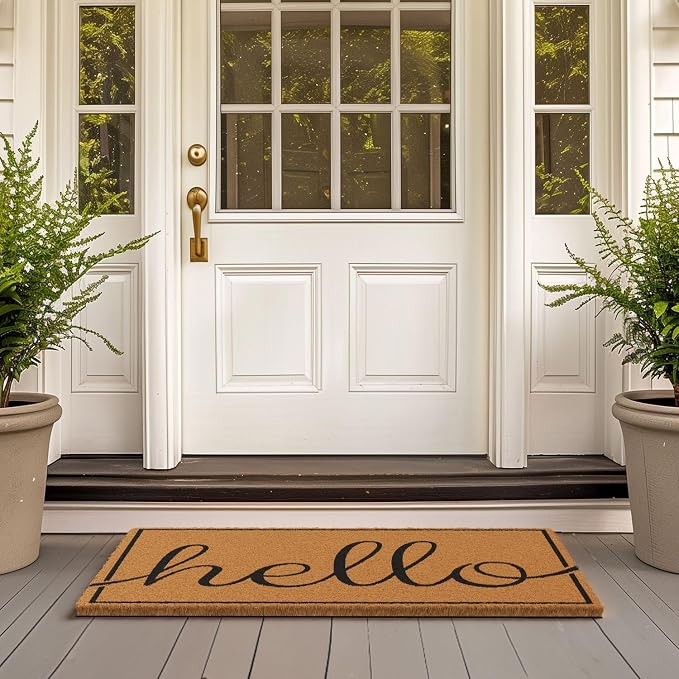 Barnyard Designs Natural Coco Coir Non-Slip Doormat | Heavy-Duty Welcome Mat - Image 2