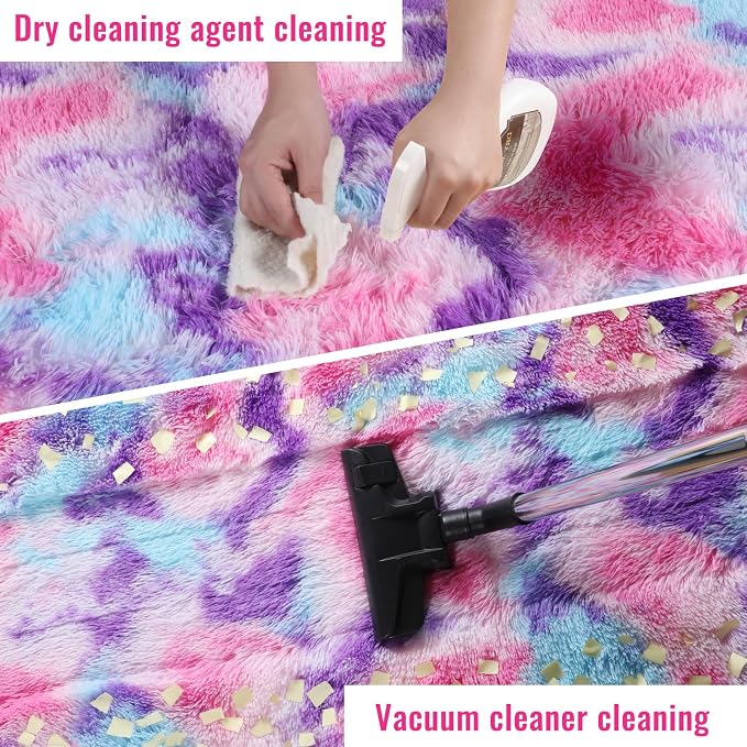Ultra Soft Rainbow Purple Area Rugs - Image 6