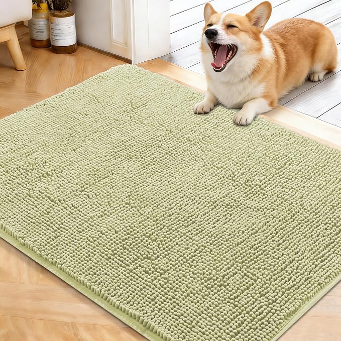 OLANLY Dog Door Mat for Muddy Paws 40x32, Super Absorbent Chenille Mud Mat | by OLANLY
