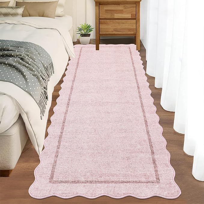 GarveeHome Scalloped Washable Runner Rug 2x6 Non Slip Kitchen Rug - Image 2