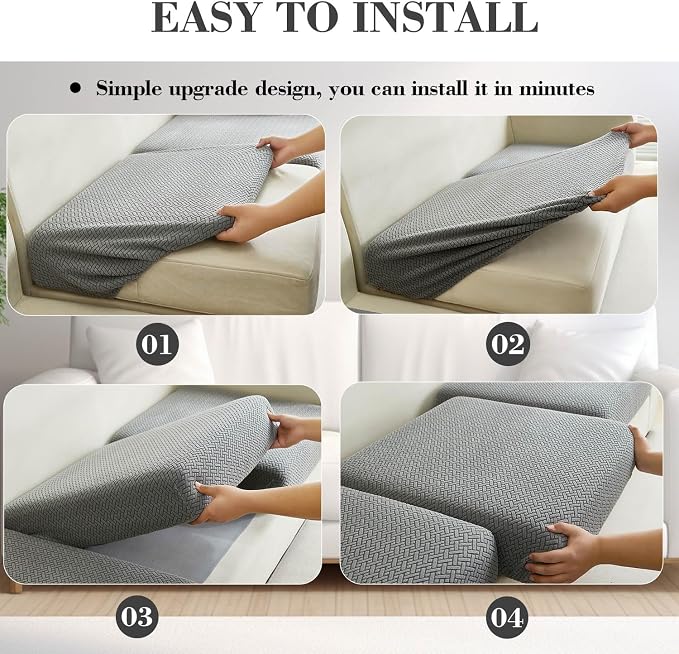 Couch Covers for 3 Cushion Sofa Pet Friendly Couch Cushion Covers Universal - Image 7