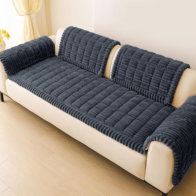Couch Cover for Dogs, Washable Non Slip Plush Flannel Sofa Protector | Thick - Image 9