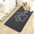 OLANLY Dog Door Mat for Muddy Paws 44x24, Paw Print Design Chenille Mud Mat | by OLANLY
