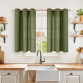 YoungsTex Olive Green Linen Curtains 40 Inch Length by YoungsTex