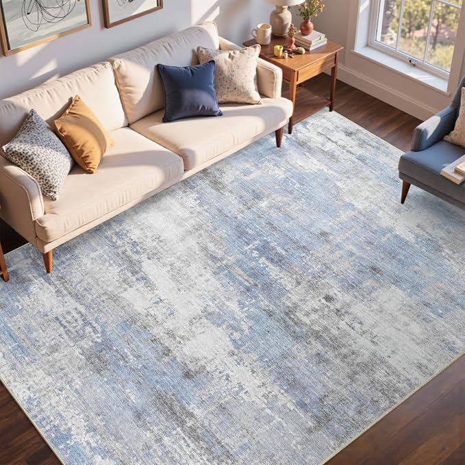 4x6 Ft Area Rugs for Living Room, Soft Non-Slip Washable Rugs Modern Abstract - Image 2