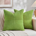 Fancy Homi Set of 2 Lime Green Samll Decorative Throw Pillow Covers 12x12 Inch by Fancy+Homi