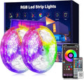 Led Lights for Bedroom 130ft (2 Rolls * 65ft) Music Sync Color Changing Led Strip Lights with 60 Key Remote and App Control RGB Led Light Strip for Home Party Room Decoration