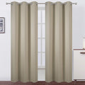 Blackout Curtains 42 x 95 inch/Beige Curtains Set of 2 Panels/Thermal Insulated by Lemomo
