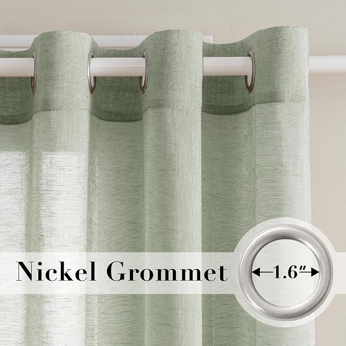 H.VERSAILTEX Linen Curtains Flax Linen Blended Curtain Panels - Image 2