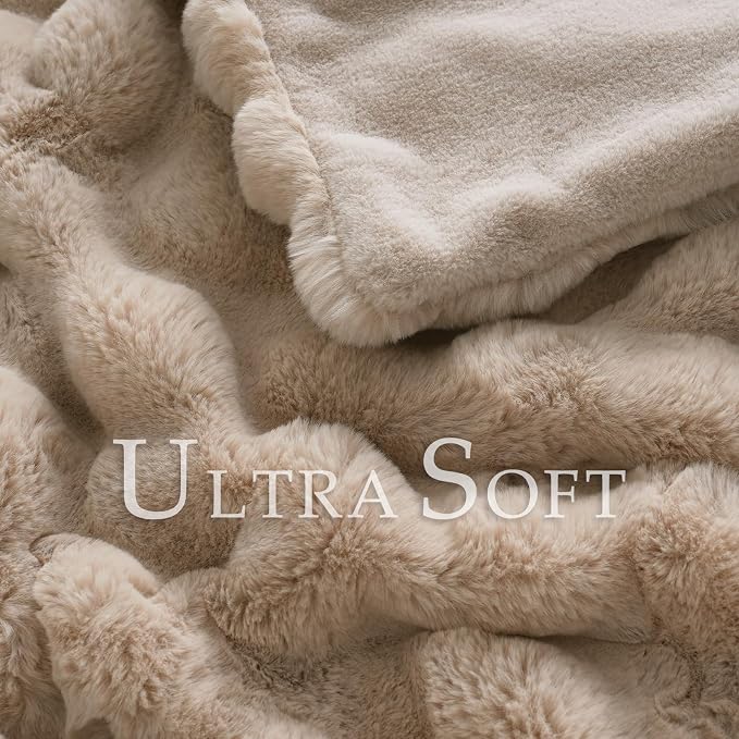 BENVWE Faux Fur Throw Blanket for Couch - Image 3