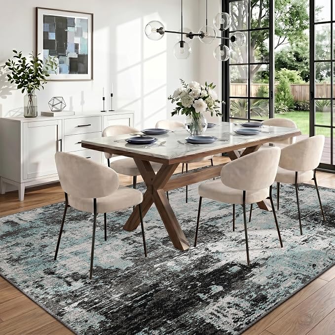 RELEANY Washable 5'x7' Abstract Area Rug - Image 3