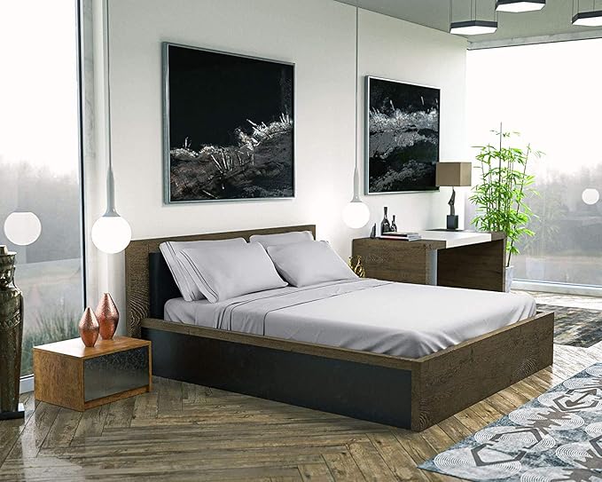 DREAMCARE King Size Sheets Set – 6 pcs Cooling Bed Sheets – up to 15” Deep Pocket King Sheet Set – 2500 Supreme Collection – Extra Soft 100% Brushed Microfiber Hotel Luxury with Side Pocket – L Gray