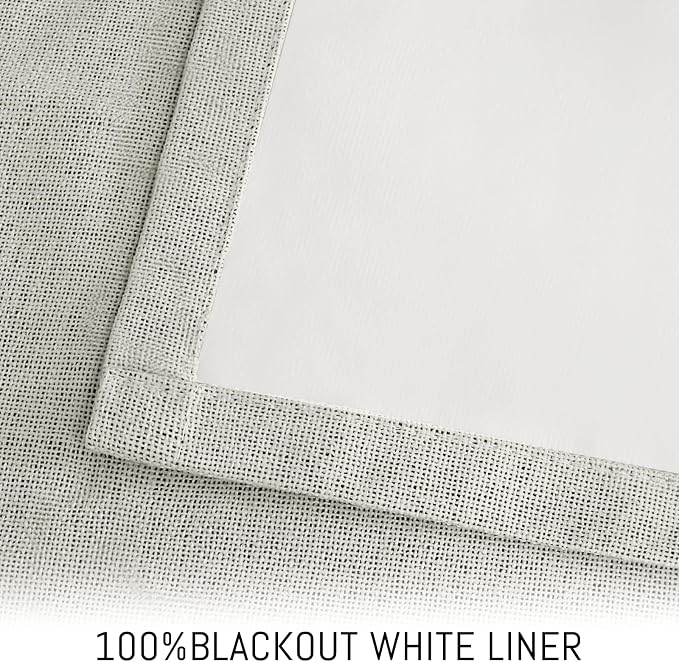 Yakamok Cream Linen Textured Curtains 84 Inches Long - Image 3