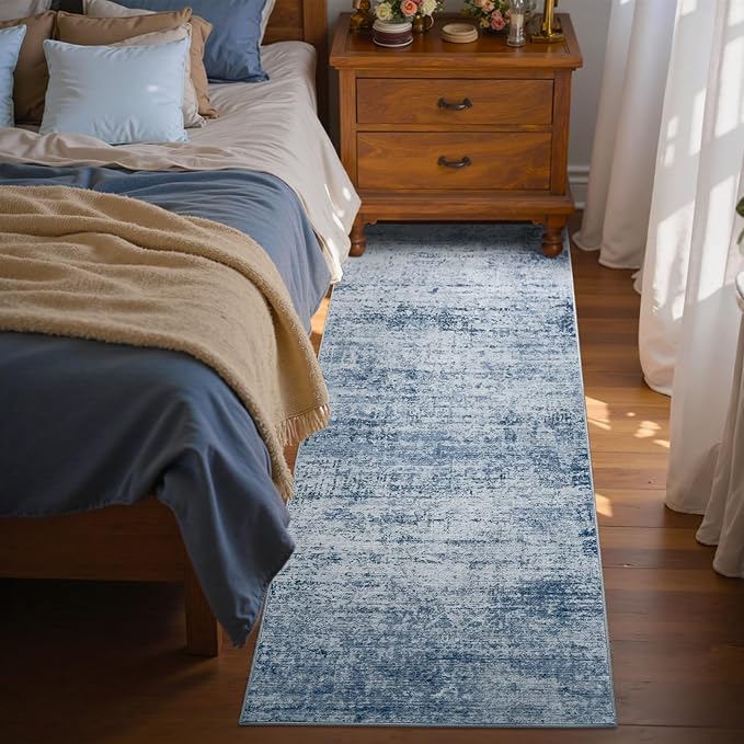 2x6 Ft Washable Runner Rug, Non-Slip Low Pile Hallway Kitchen Area Rug - Image 3