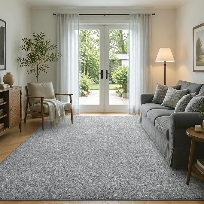 4x6 Grey Area Rug Washable Non-Slip Soft Thin - Image 4