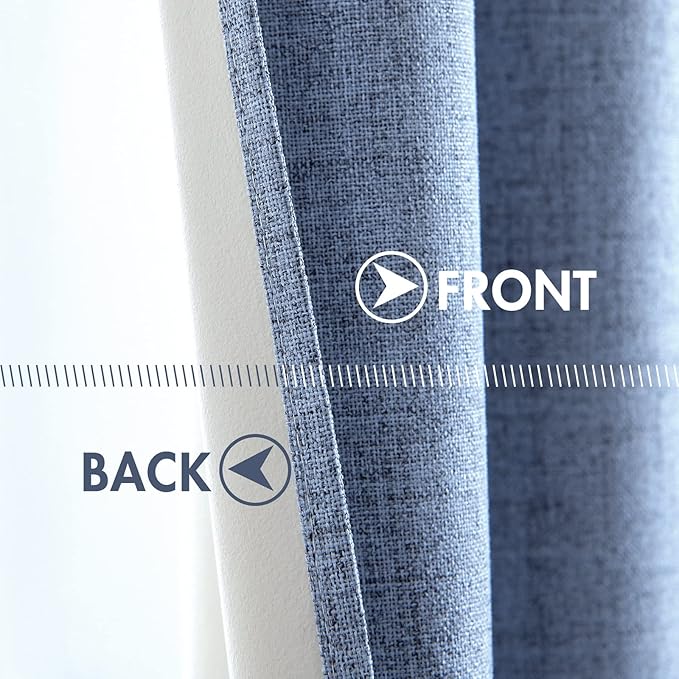 MIULEE 100% Blackout Linen Curtains - Image 6