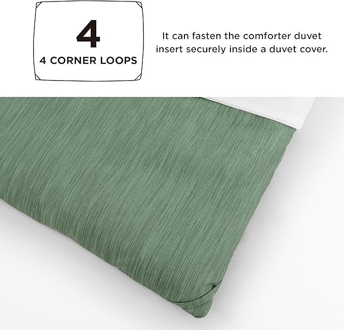 Bedsure Full Comforter Set - Green Soft Bedding for All Seasons, Cationic Dyed Bed Set, 3 Pieces, 1 Full Size Comforter (82"x86") and 2 Pillow Shams (20"x26"+2")