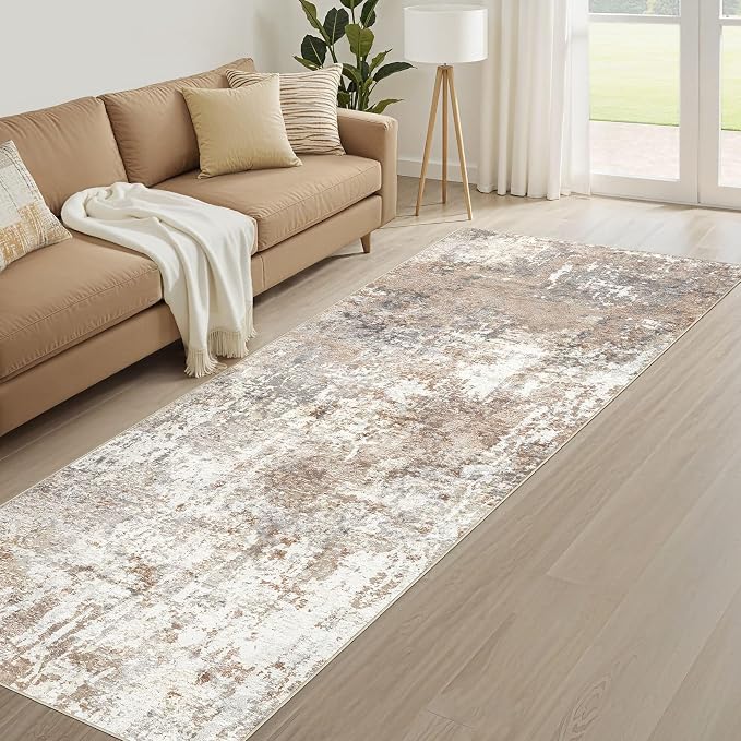 LOONGRUG Runner Rug 2x10 Washable Non-Slip Kitchen Neutral Modern Rug | - Image 8
