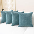 CaliTime Decorative Couch Throw Pillow Covers 18 X 18 Inches Smoke Blue | Pack by CaliTime
