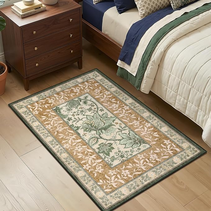 GarveeHome Terracotta Olive Sage Green 2x3 Door Mat Indoor Rugs - Image 3