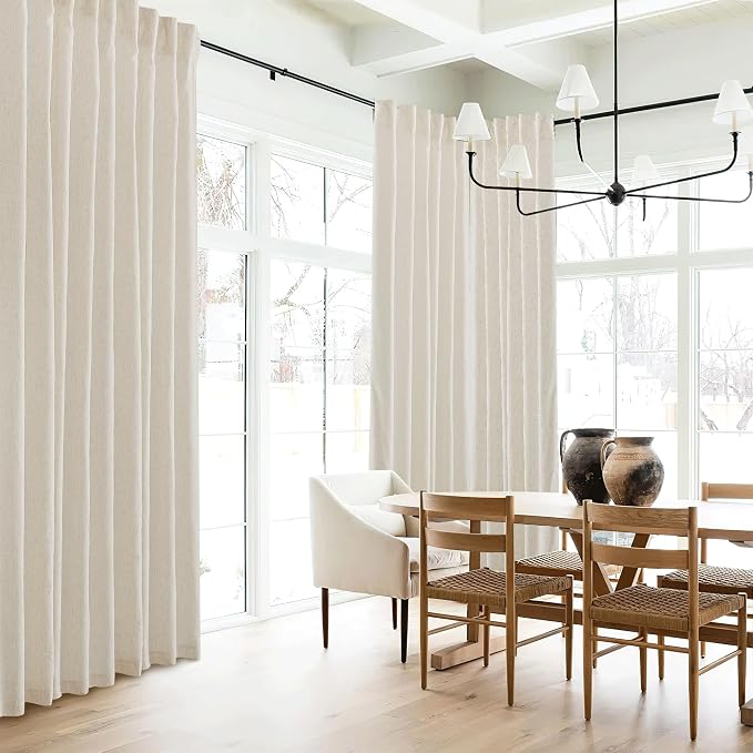 RYB HOME Sheer Curtains 108 inches, Extra Long Floor to Ceiling Curtains | - Image 5